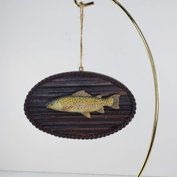 Rainbow Trout Fish Mounted Hanging Christmas Ornament - Picture 1 of 4